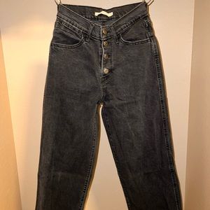 Womens Levi’s wide leg black jeans size 25 waist